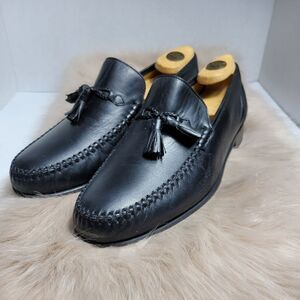 Massimo Emporio Black Loafer Tassel Shoes